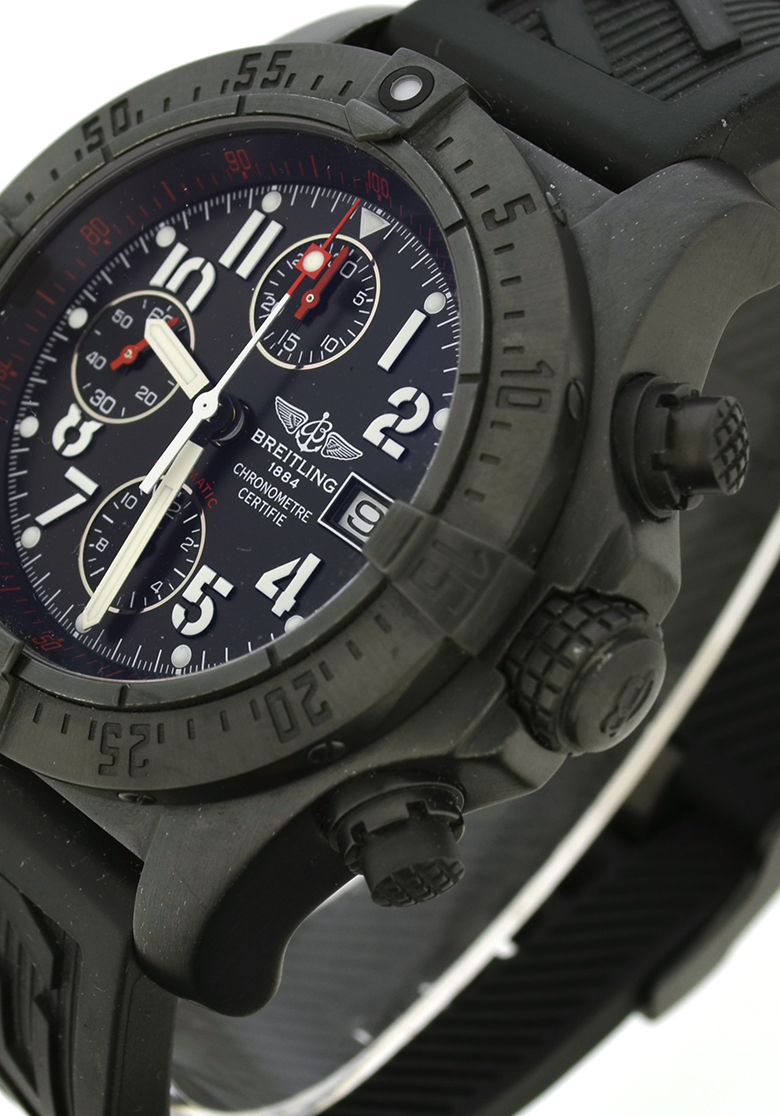 breitling avenger black steel